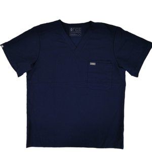 Figs Scrub Top Men's Medium Navy Leon